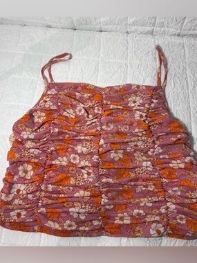 Sweet Rain Pink and Orange Floral Dress